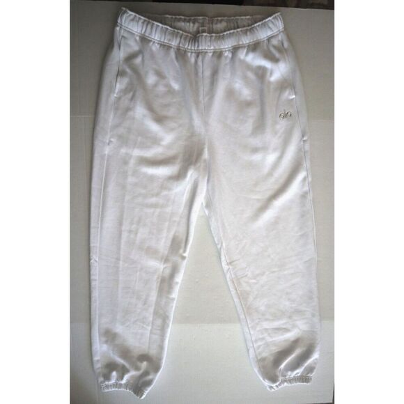 Alo Yoga U5013RG Men Sz XL Women 2XL White Relaxed Fit Accolade Sweatpants - Picture 1 of 13